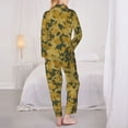 thumbnail image 3 of Pajamas for Women Set - Yellow Camouflage Comfy Long Sleeve Button Up Pajama Sets for Women 2 Piece, Soft Sleepwear Nightwear Pjs Lounge Sets for Women with Pockets, 3 of 6