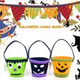 thumbnail image 4 of Mini Cubo de Halloween Tela portátil Fieltro Pequeño Cubo de dulces de Halloween Bolsa de truco o trato para niños, 4 of 7