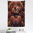 thumbnail image 2 of Tapiz para colgar en la pared con diseño de mandala de rosas góticas para amantes de los esqueletos, 2 of 2