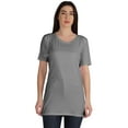 thumbnail image 1 of Inkmeso Plain Basic Tshirt Long Length Tee Short Sleeve Workout Top For Women, 1 of 9