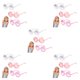 thumbnail image 3 of Qarigey 3 uds., gafas de sol para niños, flores, vacaciones al aire libre, gafas encantadoras, gafas de dibujos animados para bebés, gafas Type2, 3 of 6