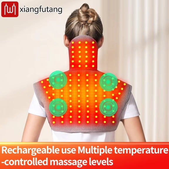 Shoulder and back vibration heating massager