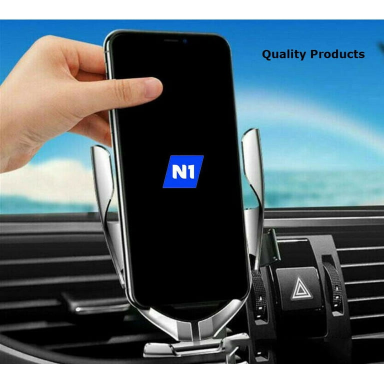 Wireless Car Charger Automatic Clamping Smart Sensor Car Air Vent Phone  Wireless Charger Holder 10 W - New