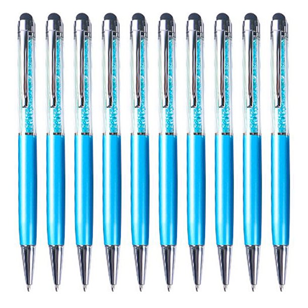 Methold 10 unidades de bolígrafos táctiles Stylus, bolígrafo de Metal, suministros escolares, accesorio de firma, herramienta de escritura para Suministros de escritura y corrección Cielo azul
