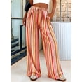 thumbnail image 4 of Women's Elastic Waist Wide Leg Light Weight Woman Palazzo Pants for Casual Lounge Colorful - Orange XL, 4 of 9