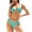 Mint Green, variant on High Waisted Thong Bikini Sets for Women Bikini Sets for Women String Bikinis Tops Cheeky Cut High Waisted Thong Swimsuits 2 Piece Bathing Suit (Blue,L)
