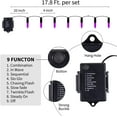 thumbnail image 4 of Morttic 2 Pack Purple String Lights 16.4Feet 50 LED Battery Operated Waterproof Mini Fairy Lights Show with 8 Modes for Outdoor Indoor Patio Xmas Tree Birthday Party Holiday Christmas Decorations, 4 of 8