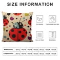 thumbnail image 5 of Fenyluxe Colorful Ladybug Pillow Covers Home Decorative Throw Pillow Cases Kids Square Cushion Covers for Sofa Couch Bed Patio Car 24x24in, 5 of 5
