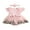 Pink, variant on Infant Baby Girls Summer Rompers Dress 0 3 6 12 18 24 Months Round Neck Floral Embroidery Mesh Skirt Hem Jumpsuits with Headband