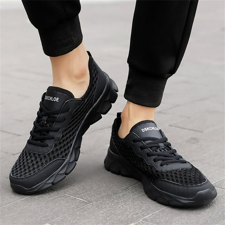 gvdentm Men S Sneakers Size 10 1/2 Wide Men Summer Lightweight Breathable  Casual Shoes Mesh Lace Up Casual Running
