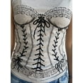 thumbnail image 4 of Pudcoco Débardeurs de Mode d'Été pour Femmes Col Rond Sans Manches, Gilet Ajusté Imprimé 3D, 4 of 9