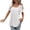 White@GC@, variant on Womens Summer T-Shirts Short Sleeve T Shirts for Women Casual Square Collar Solid Color Lightweight Tees Soft Cozy Tops