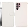 thumbnail image 1 of For Samsung Galaxy S22 Ultra 5G Cross Pattern Leather Case White, 1 of 5