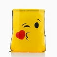 thumbnail image 6 of Emojis by Big Buy Unisex Drawstring Backpack, Yellow, 6 of 8