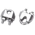 thumbnail image 4 of 2mm 1/16 Inch Stainless Steel Wire Rope Cable Clamp Fastener 12pcs, 4 of 5