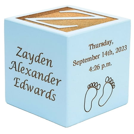Palmetto Wood Shop Personalized Baby Birth Wooden Block  Gifts for Newborns  New Baby price history on PriceWatchPro