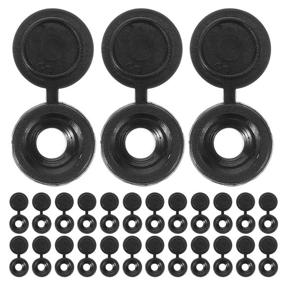 200pcs Plastic Hinged Screw Caps Decorative Cover Caps Screw Hole Covers Top Screw Cover For Screw