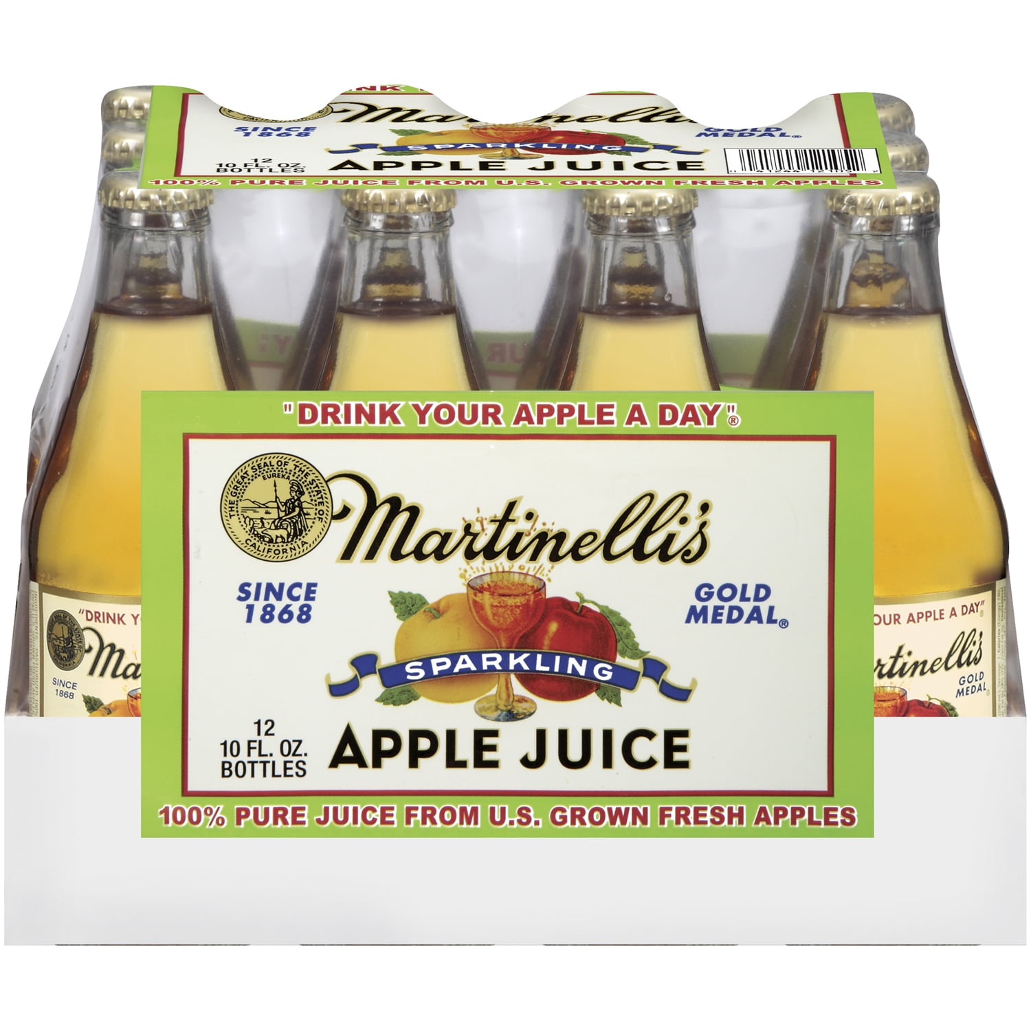 Martinelli 10 Oz Apple Pet Juice 12 Count Walmart Com Walmart Com