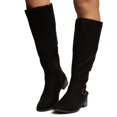 thumbnail image 3 of Knee High Suede Silver Detail Riding Low Heel Women's Boots, 3 of 4
