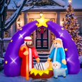 thumbnail image 1 of 8FT FUN LITTLE TOYS 2024 Belén inflable navideño con luces LED para decoración de patio al aire libre, 1 of 1