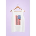 thumbnail image 5 of Old Glory Mens 4th Of July Stars and Strings Guitar American Flag Sleeveless Graphic Tank Top, 5 of 6