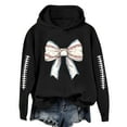 thumbnail image 5 of XPMWRP Women's Bow Graphic Print Sweatshirt Hoodie Thermal Long Sleeves Casual Pullover Winter Warm Sweatshirts With Pockets Black XL, 5 of 6