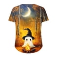 thumbnail image 4 of ersvoioy Halloween Shirts Women Oversized Spooky Season Cute Graphic T-Shirt Funny Print Tees Fall Casual Short Sleeve Plus Size Halloween Party Tops,Size M-5XL Multicolor L, 4 of 5