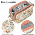 thumbnail image 4 of Toiletries Bag,Corgi Dog and Flower Florals Mens Womens Toiletry Bag Bathroom Bag,Waterproof Toiletry Travel Bag Dopp Kit Shaving Bag 11x6.3x5.1 Inch, 4 of 5