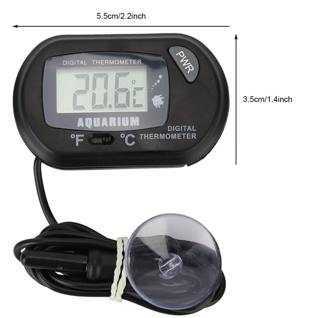 Aquarium , Large Range Water Convenient Reading Digital Temperature Measuring Tool Lightweight Portable Fishbowl Temperature Gauge
