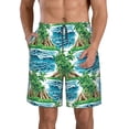 thumbnail image 1 of Balery Hawaii Palms Traje de Baño Estilo Hawaiano para Hombre, Shorts de Secado Rápido con Bolsillos-XX-Large, 1 of 6