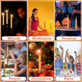 thumbnail image 3 of 24 Pack Golden Spell Chime Candles \u2013 Premium Mini Unscented Taper Candles for Rituals, Prayer, Birthdays, Meditation, Altar, Spells, Chime Candles - 4 Inch Tall - Ideal for Witches, 3 of 7