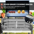 thumbnail image 3 of Outsunny Charcoal BBQ Grill, Portable Barbecue Grill for Camping or Backyard Picnic with Side Table, Bottom Storage Shelf, Wheels and Handle, Black, 3 of 9