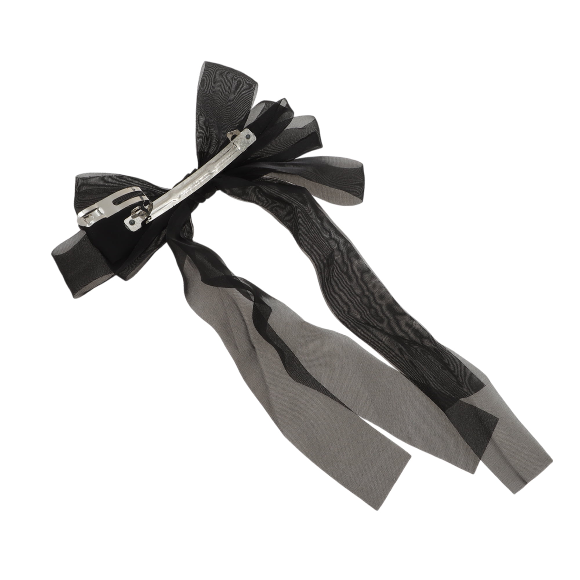 Unique Bargains Fashion Ribbon Bow Hair Clip for Hair Styling and Use - 1 Piece Black