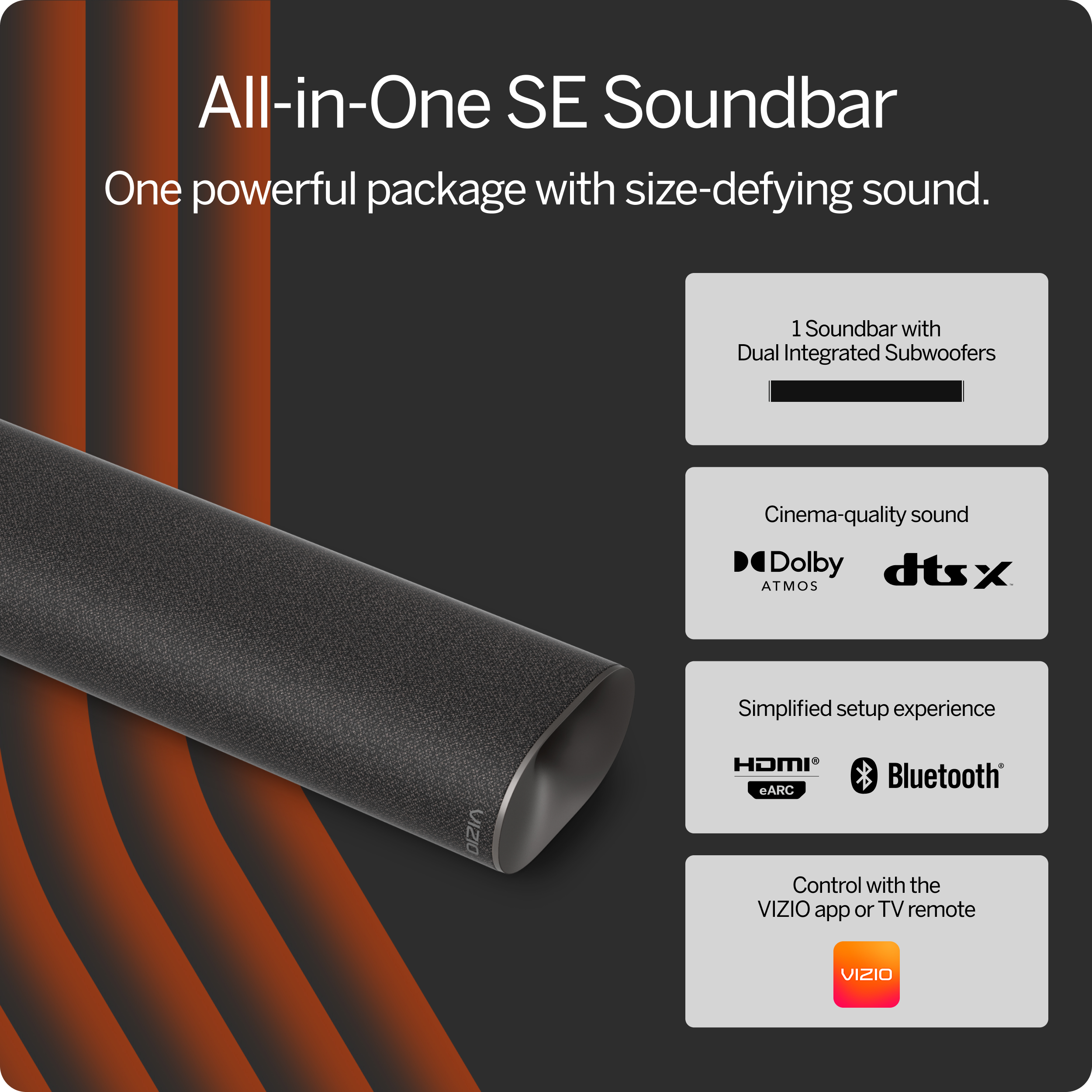 VIZIO 2.1 Soundbar Se With Dolby Atmos, Black photo 2