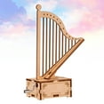 thumbnail image 5 of Developmental Wooden Music Box Harp Cut Antique Birthday Gift, 5 of 8