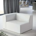 thumbnail image 2 of Sofa Corner Chair, Faux Vegan Leather, White, Modern Contemporary Urban Design, Living Lounge Room Hotel Lobby Hospitality, 2 of 7