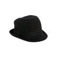 thumbnail image 2 of Womens Fuzzy Fedora w/ Band - Black - Small/Medium, 2 of 4