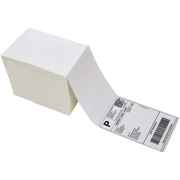 NefLaca Étiquettes Thermiques Directes de 4 x 6 Po 1000 Étiquettes par Pile, Étiquettes d'Expédition Perforées Blanches Compatibles