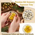 thumbnail image 3 of Passion Fruit Squishy Stress Ball with Handmade Sensory Squeeze Design, 1-Pack, Transparent Yellow and Black Seed Details, for Relaxation, Squeeze Toy, 3 of 4