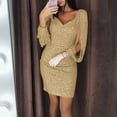 thumbnail image 2 of Ketyyh-chn99 Robes pour Femmes 2024 Robe de Cocktail Femme Mode Élégante Robe de Soirée pour Dames Jaune,3TG, 2 of 2