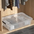 thumbnail image 5 of 3 Packs 40 Quart Large Under Bed Storage Box, Wheeled Under Bed Storage Containers, Clear, 5 of 14
