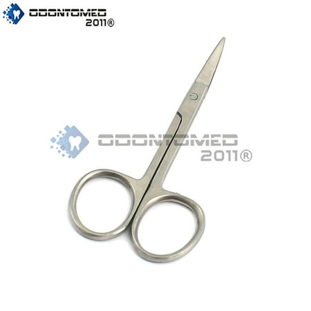 Odontomed2011® Stainless Steel Eyebrow Moustache Facial Nose Ear Hair Curved Edge Scissors Odm
