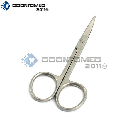 Odontomed2011® Stainless Steel Eyebrow Moustache Facial Nose Ear Hair Curved Edge Scissors (Best Scissors For Eyebrows)