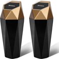 thumbnail image 1 of Car Trash Can  2 PackGarbage Bin Mini Trashcan  Interior Automotive Accessories  Vehicle Waste Holder with Lid  Organizer for Auto and Chuck  Car Essentials Dustbin  Gold, 1 of 6
