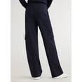 thumbnail image 4 of Free Assembly Women's and Women's Plus Wide Leg Knit Cargo Pants, 30” Inseam, Sizes XS-4X, 4 of 6