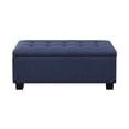 thumbnail image 6 of AC Pacific Tufted Upholstery Storage Bench with Matching Ottomans, Brown, 3pcs, 6 of 7