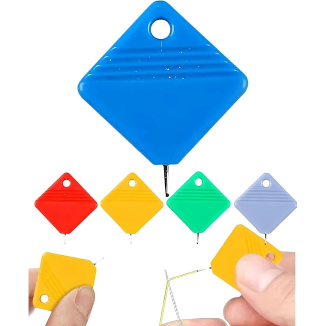 HLONK Simple Needle Threader 2024 Upgraded Automatic Needle Threaders for Hand Sewing Sewing Machine Needle Threader Needle Threader Tool Needle Threader for Sewing Machine (5 Pack Blu