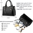 thumbnail image 4 of Bolso de mano para mujer, bolso de hombro para mujer, de piel sintética, resistente al agua, para negocios, compras y viajes (púrpura claro) ACTIVE Biensenido a ACTIVE, 4 of 5