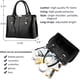 thumbnail image 4 of Bolso de mano para mujer, bolso de hombro para mujer, de piel sintética, resistente al agua, para negocios, compras y viajes (negro) ACTIVE Biensenido a ACTIVE, 4 of 5
