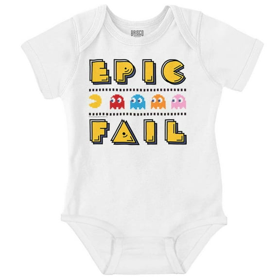 Hashtag Totally 80's Pacman Romper Boys or Girls Infant Baby Brisco Brands 18M